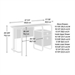 Sauder Station House Engineered Wood and Metal Desk in Etched Oak