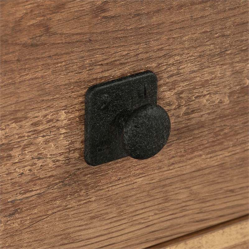 Sauder Station House Engineered Wood and Metal Desk in Etched Oak