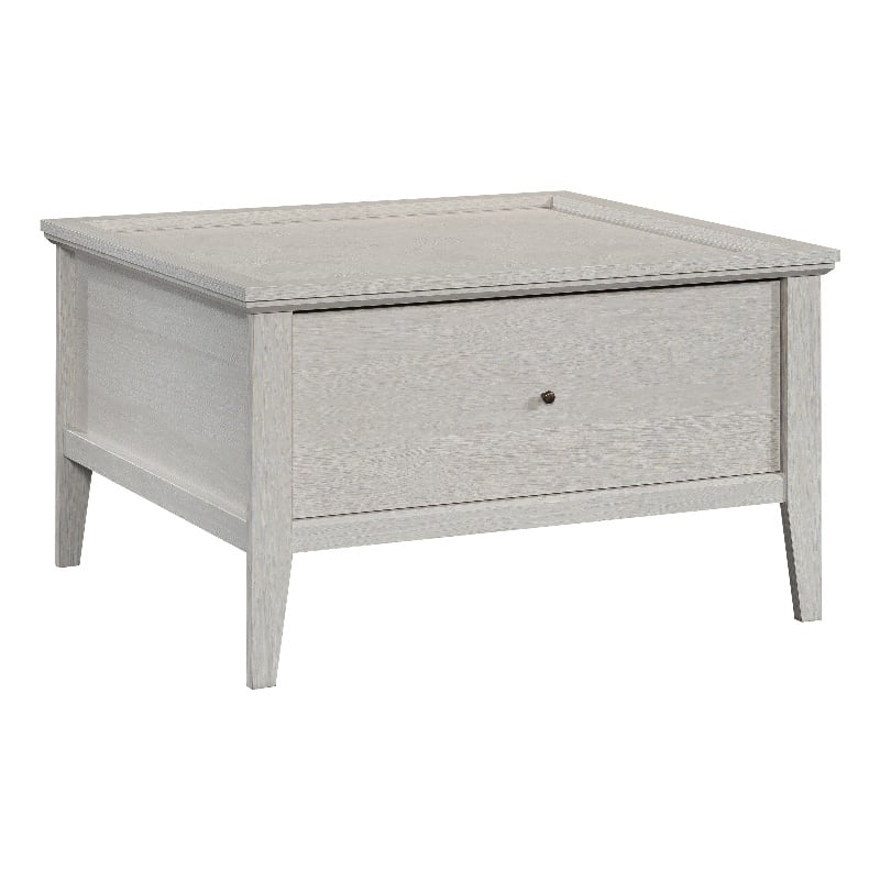 Sauder Larkin Ledge Engineered Wood and Metal Coffee Table in Glacier Oak