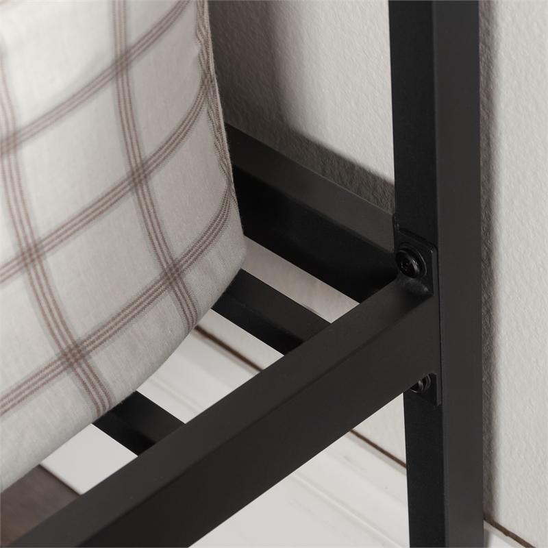 Sauder Cannery Bridge Metal Queen Platform Bed in Black Finish