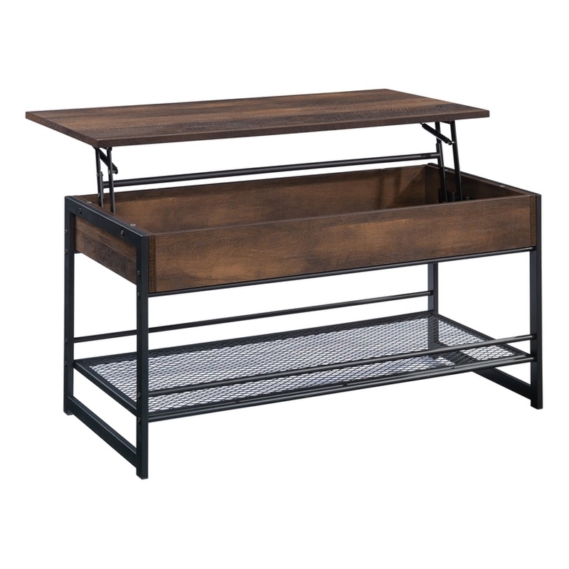 Sauder Briarbrook Engineered Wood Lift Top Coffee Table in Barrel Oak ...