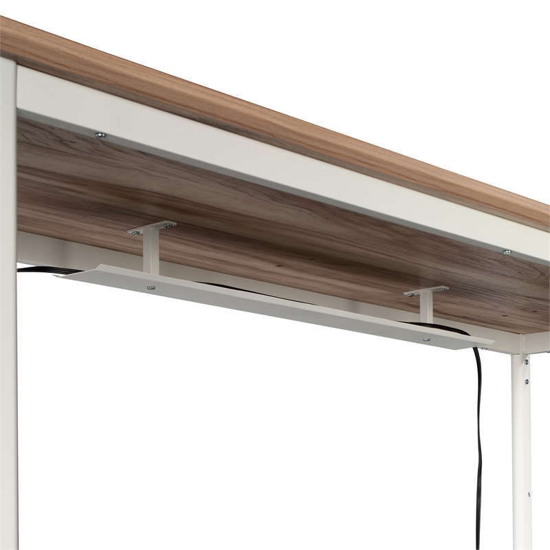 Sauder Bergen Circle Metal Cord Management Trough in White Finish