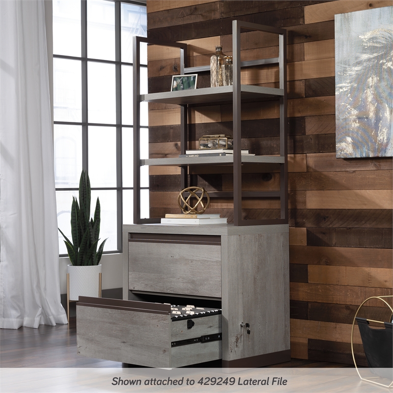 Sauder Manhattan Gate Engineered Wood Utility Hutch in Mystic Oak