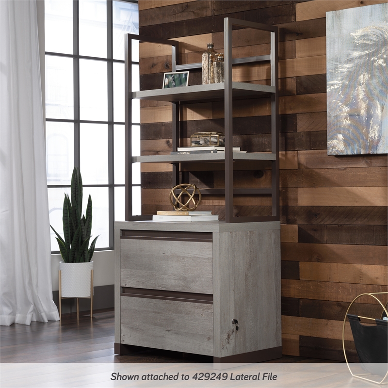 Sauder Manhattan Gate Engineered Wood Utility Hutch in Mystic Oak
