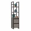 Sauder Manhattan Gate Engineered Wood Narrow Storage Tower in Mystic Oak