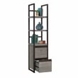 Sauder Manhattan Gate Engineered Wood Narrow Storage Tower in Mystic Oak