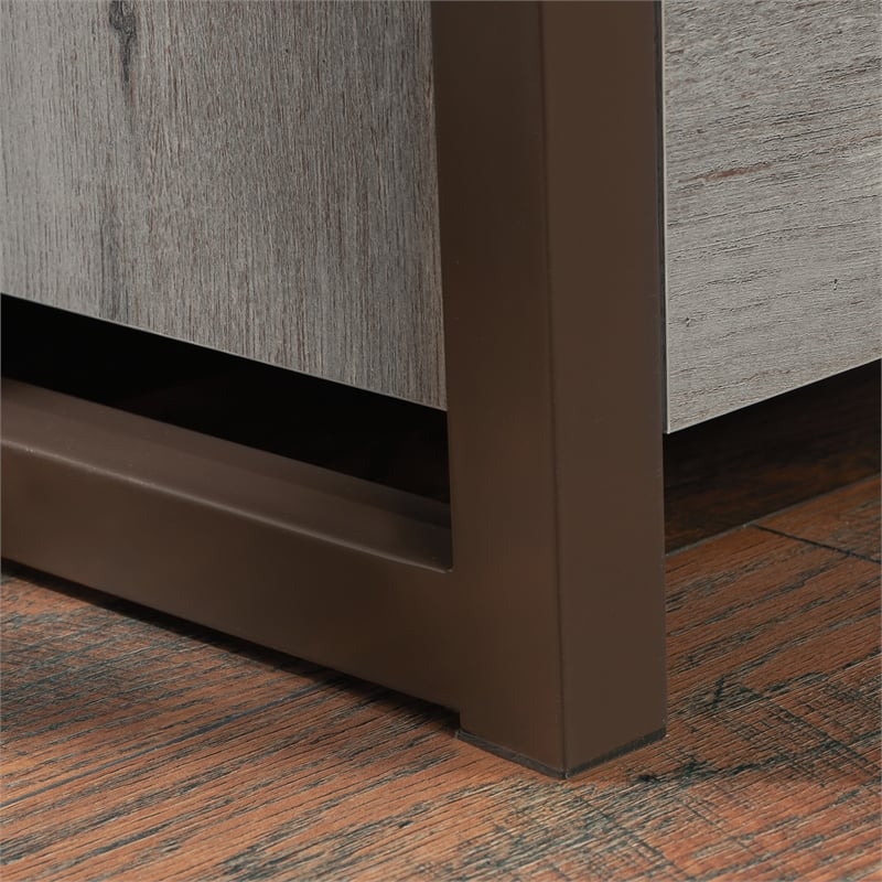 Sauder Manhattan Gate Engineered Wood Narrow Storage Tower in Mystic Oak