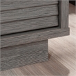 Sauder East Rock Engineered Wood Single Pedestal Desk in Ashen Oak