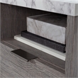 Sauder East Rock Engineered Wood Single Pedestal Desk in Ashen Oak