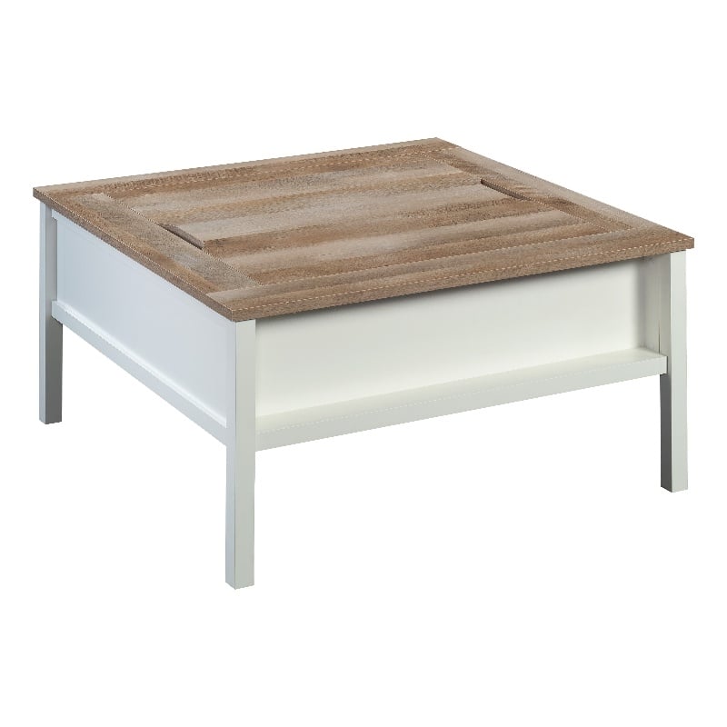 Sauder Cottage Road Engineered Wood Gaming Coffee Table in Soft White