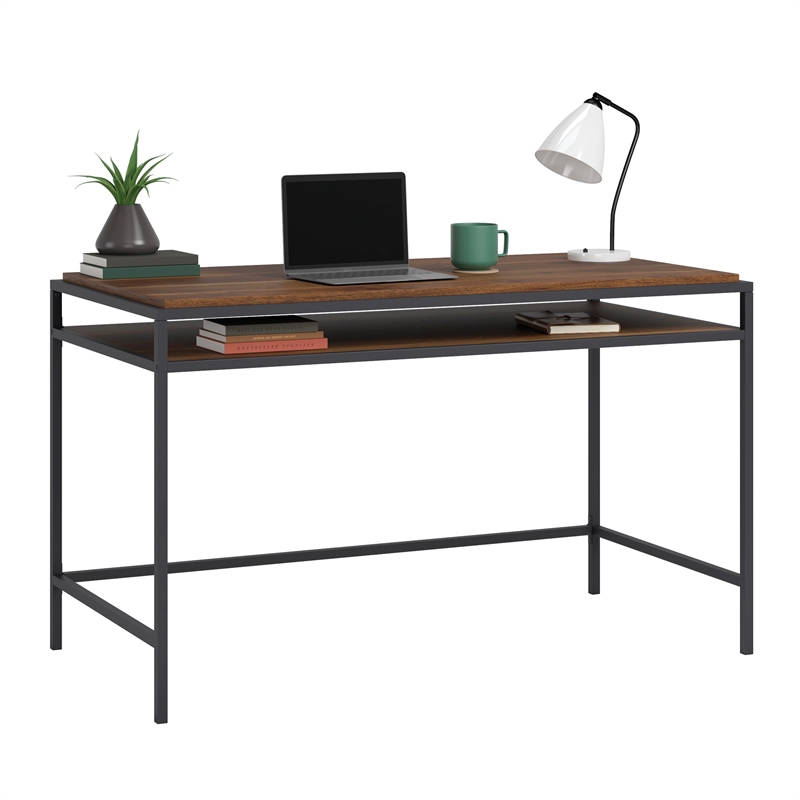 Sauder Nova Loft Engineered Wood Writing Desk in Grand Walnut