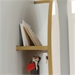 Sauder International Lux Engineered Wood Shoe Organizer/Mirror in Natural Finish