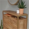 Sauder International Lux Engineered Wood Shoe Organizer/Mirror in Natural Finish