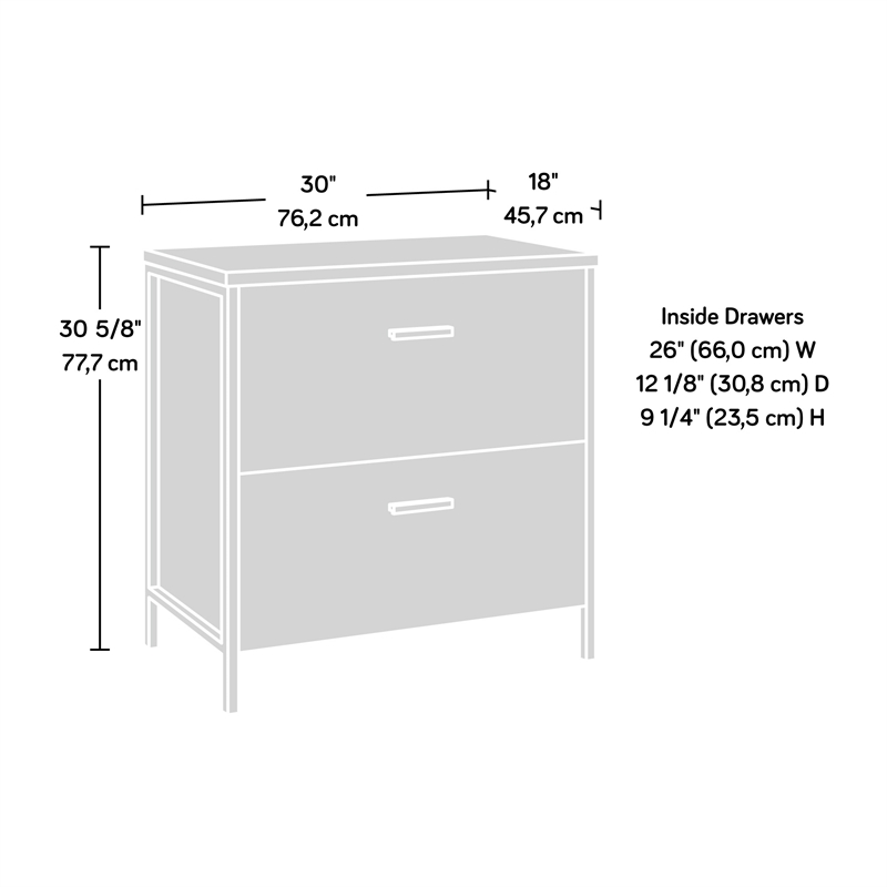 Sauder Market Commons Engineered Wood Lateral File in Prime Oak