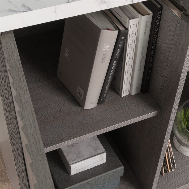 Sauder East Rock Engineered Wood Accent Storage in Ashen Oak