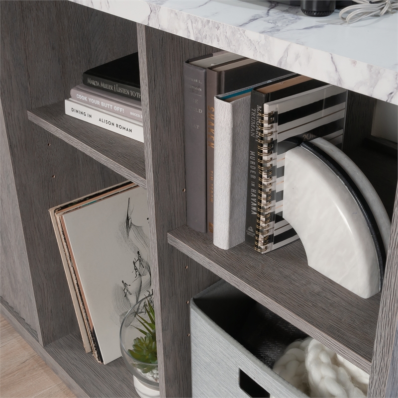 Sauder East Rock Engineered Wood Accent Storage in Ashen Oak