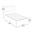 Sauder Cannery Bridge Metal Twin Platform Bed in Black Finish