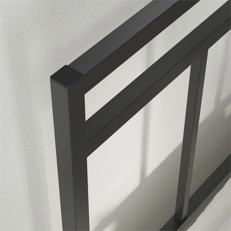 Sauder Cannery Bridge Metal Twin Platform Bed in Black Finish