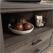 Sauder Aspen Post Engineered Wood Credenza in Pebble Pine/Brown