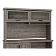 Sauder Aspen Post Engineered Wood Hutch in Pebble Pine/Brown