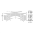 Sauder Cottage Road Engineered Wood L-Shaped Desk in White Finish