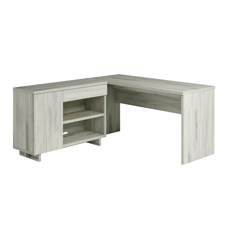 Sauder Select Engineered Wood Desk in Haze Acacia/Natural Finish