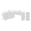 Sauder Select Engineered Wood Desk in Haze Acacia/Natural Finish