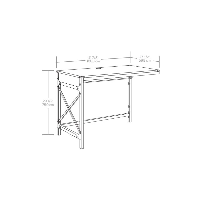 Sauder Foundry Road Engineered Wood/Metal 42