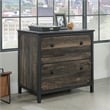 Sauder Foundry Road Engineered Wood/Metal Lateral File in Carbon Oak