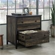 Sauder Foundry Road Engineered Wood/Metal Lateral File in Carbon Oak