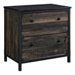 Sauder Foundry Road Engineered Wood/Metal Lateral File in Carbon Oak