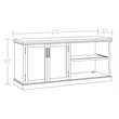 Sauder Aspen Post Engineered Wood Credenza in Pebble Pine/Brown Finish