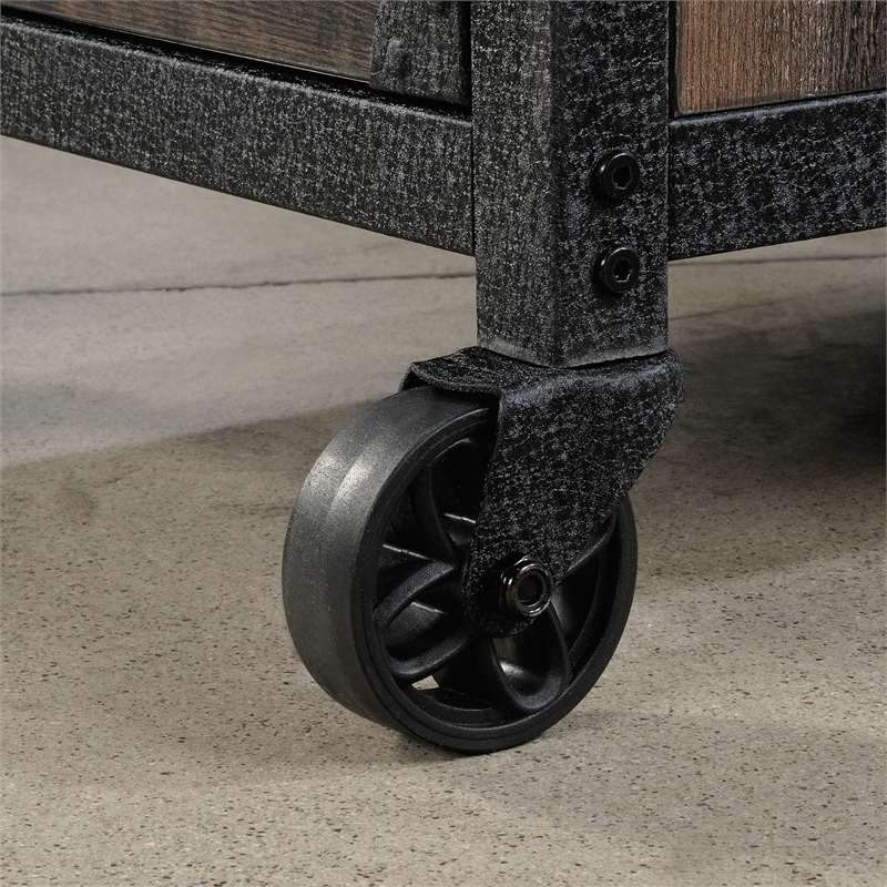 Sauder Foundry Road Engineered Wood Mobile File in Carbon Oak