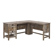 Sauder Granite Trace Engineered Wood L-Desk in Rustic Cedar/Brown Finish