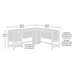 Sauder Granite Trace Engineered Wood L-Desk in Rustic Cedar/Brown Finish