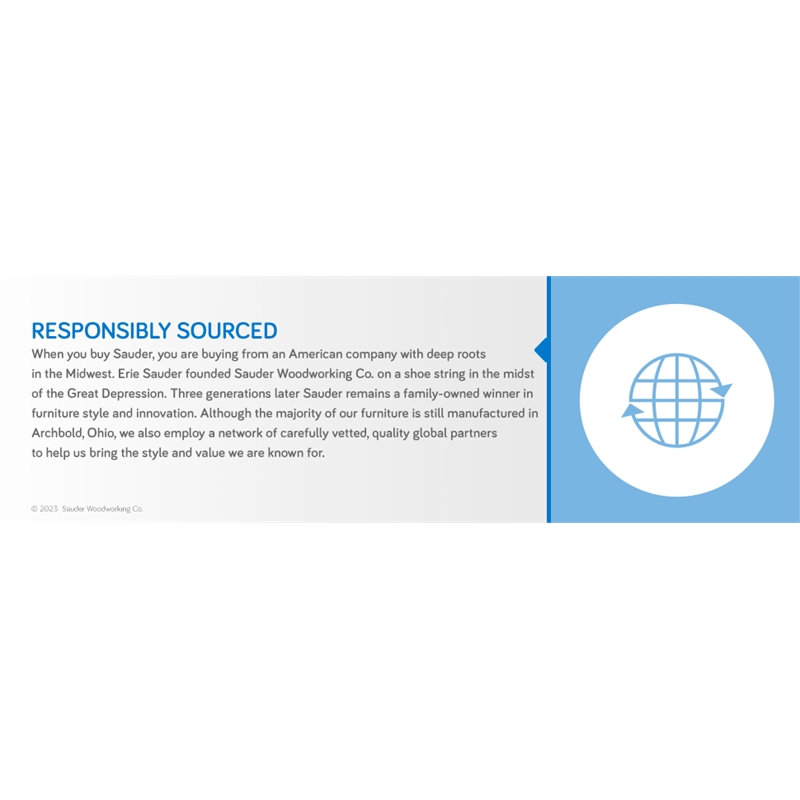 Sauder Aspen Post Engineered Wood Storage Cabinet in Prime Oak