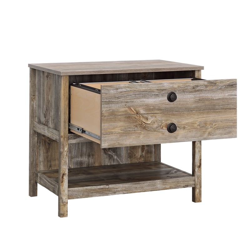 Sauder Granite Trace Engineered Wood Lateral File in Rustic Cedar/Brown