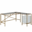 Sauder Harper Heights Engineered Wood L-Desk in White Finish