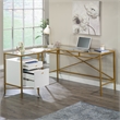 Sauder Harper Heights Engineered Wood L-Desk in White Finish