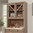 Sauder Dixon City Engineered Wood Library Hutch in Brushed Oak Finish