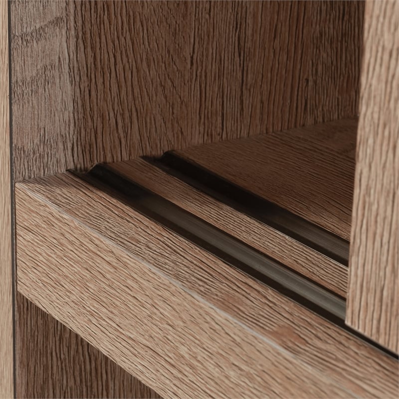 Sauder Dixon City Engineered Wood Library Hutch in Brushed Oak Finish