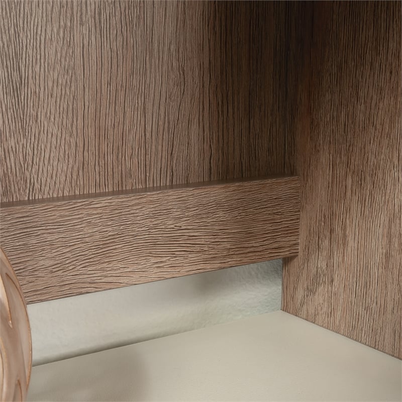 Sauder Dixon City Engineered Wood Library Hutch in Brushed Oak Finish