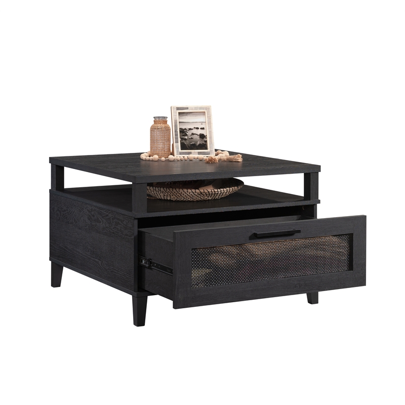 Sauder Tiffin Line Engineered Wood Coffee Table in Raven Oak Finish