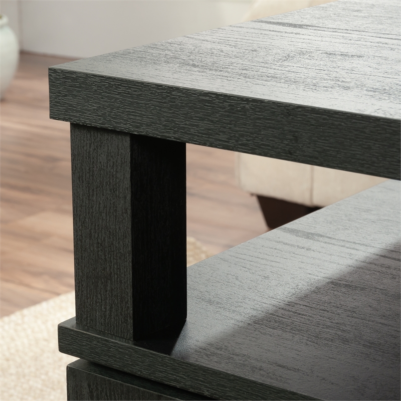 Sauder Tiffin Line Engineered Wood Coffee Table in Raven Oak Finish