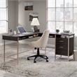 Sauder Walter Heights Engineered Wood L-Desk in Blade Walnut