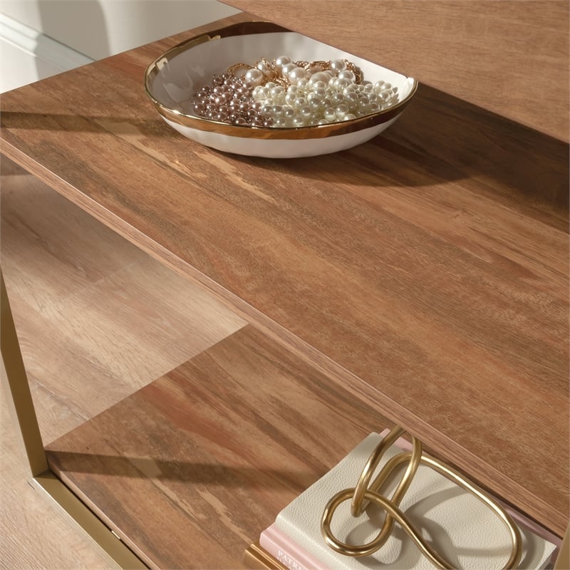 Sauder International Lux Engineered Wood Vanity in Sindoori Mango/Natural Finish