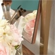 Sauder International Lux Engineered Wood Vanity in Sindoori Mango/Natural Finish