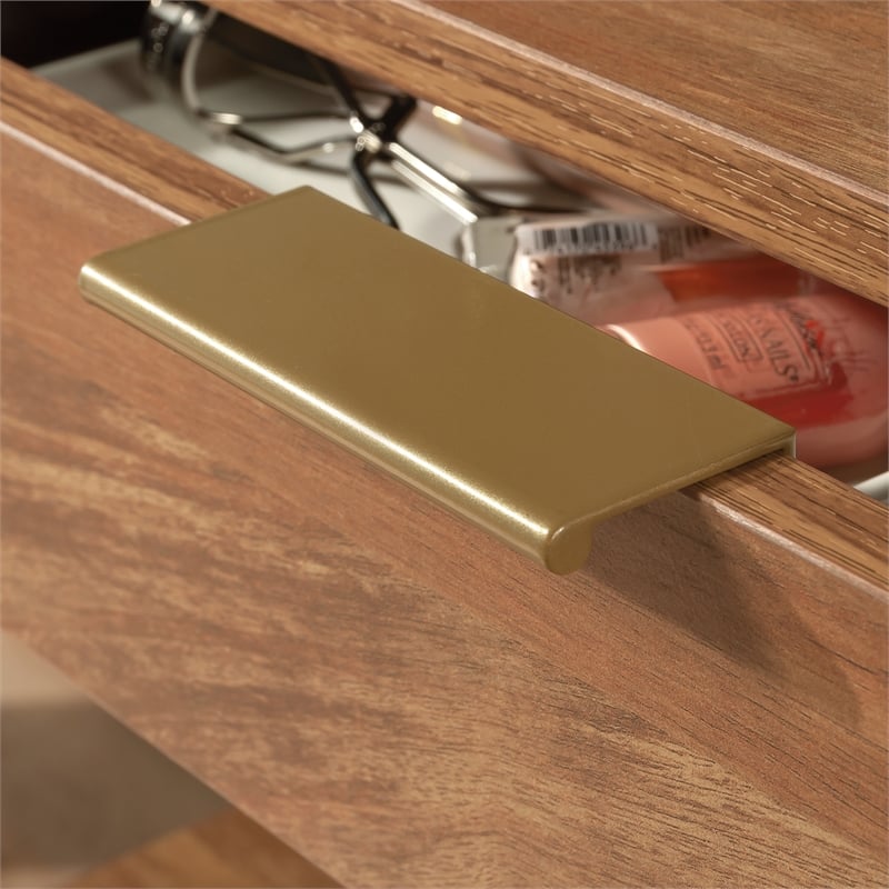 Sauder International Lux Engineered Wood Vanity in Sindoori Mango/Natural Finish