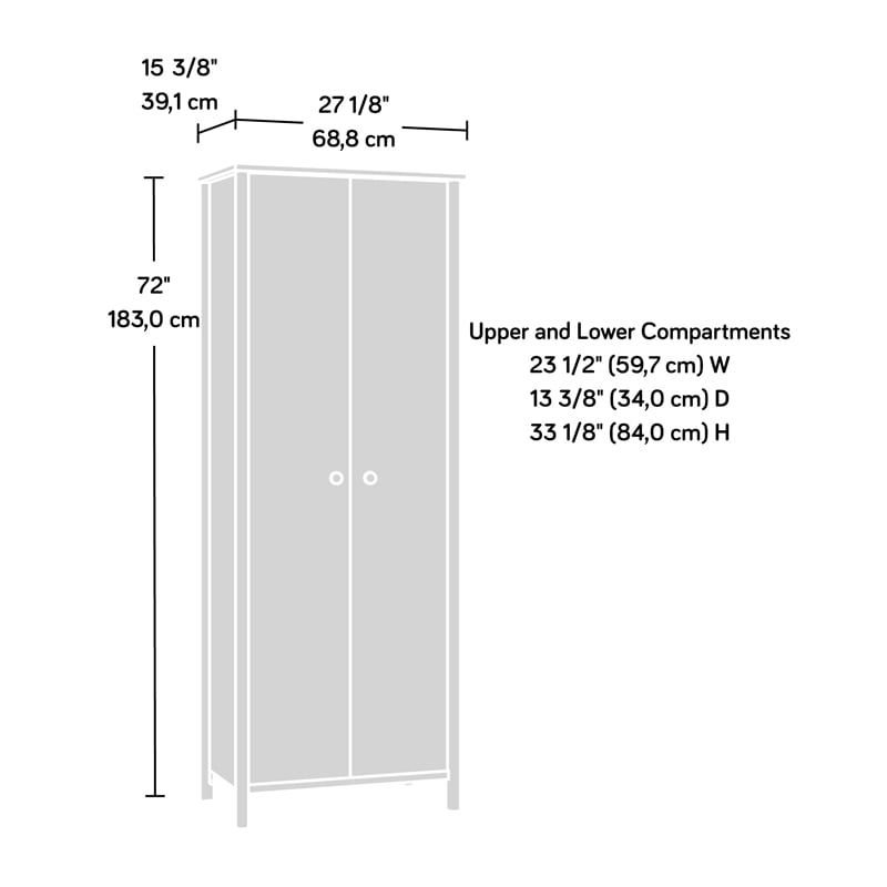 Sauder Select Engineered Wood Storage Cabinet in Natural Maple
