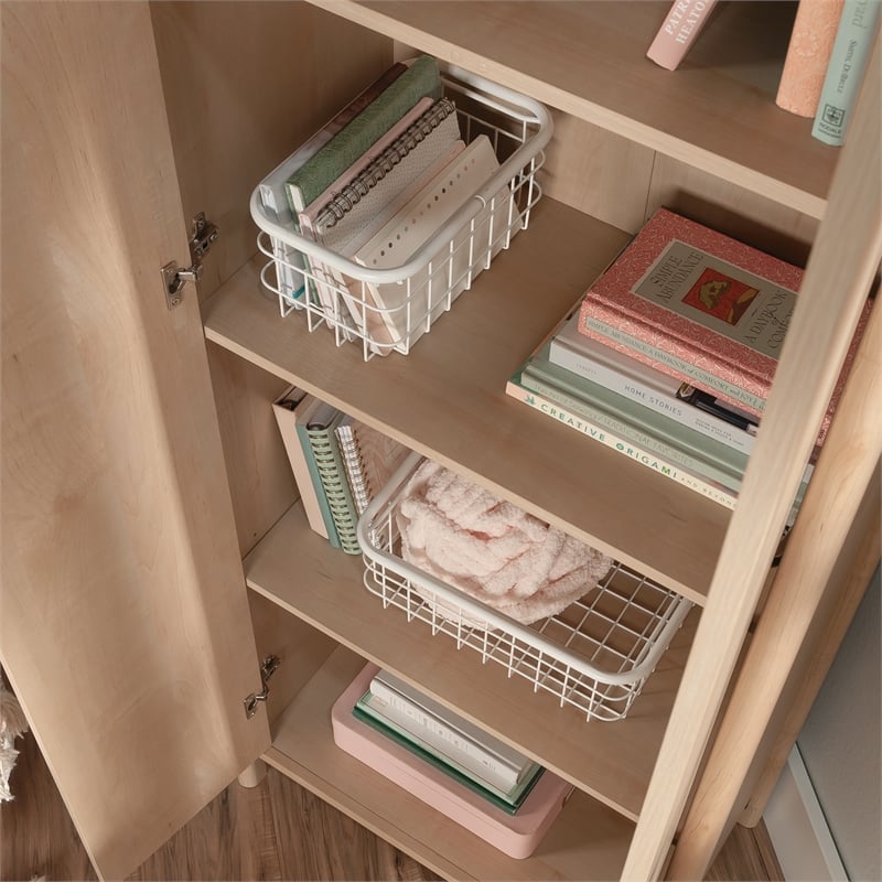 Sauder Select Engineered Wood Storage Cabinet in Natural Maple